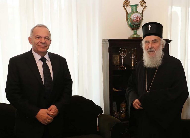 Среща на посланик Влайков с Негово Светейшество Патриарх Ириней