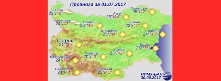 Червен код за екстремно опасни жеги днес – до 44 °C