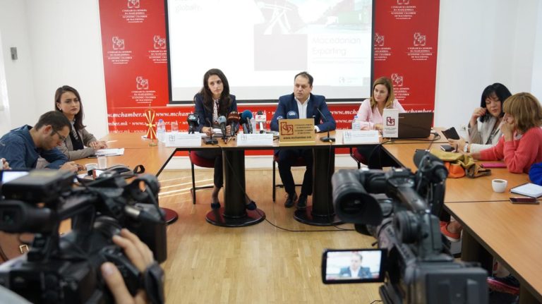 В Стопанската камара на Македония се проведе пресконференция за значението на износа в икономиката