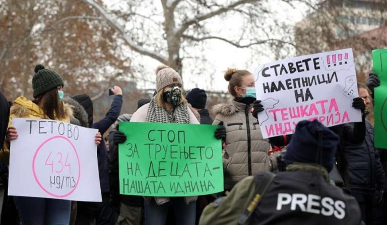 В Скопие се проведе протест срещу замърсяването на въздуха в Македония – в борбата срещу замърсяването ще помага и СЗО