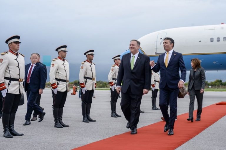 Държавният секретар на САЩ, Майк Помпео беше на посещение в Северна Македония